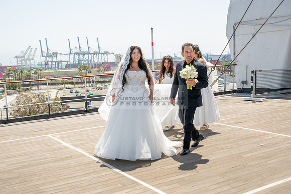 Ariel and Maricruz wedding ceremony, reception at The Queen Mary in Long Beach Ca, Gustavo Villarreal Photographer, videographer, 323-633-8283, www.gvphotoandvideo.com