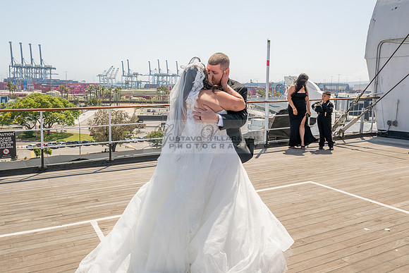 Ariel and Maricruz wedding ceremony, reception at The Queen Mary in Long Beach Ca, Gustavo Villarreal Photographer, videographer, 323-633-8283, www.gvphotoandvideo.com
