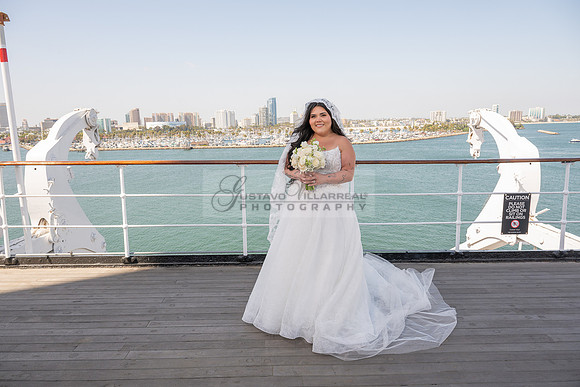 Ariel and Maricruz wedding ceremony, reception at The Queen Mary in Long Beach Ca, Gustavo Villarreal Photographer, videographer, 323-633-8283, www.gvphotoandvideo.com