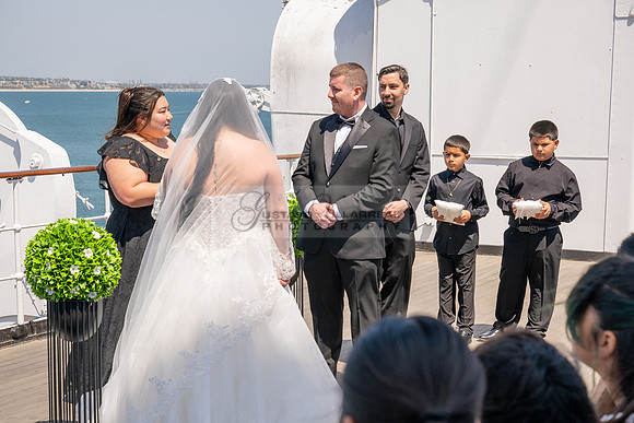 Ariel and Maricruz wedding ceremony, reception at The Queen Mary in Long Beach Ca, Gustavo Villarreal Photographer, videographer, 323-633-8283, www.gvphotoandvideo.com