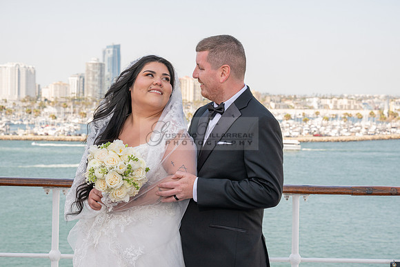 Ariel and Maricruz wedding ceremony, reception at The Queen Mary in Long Beach Ca, Gustavo Villarreal Photographer, videographer, 323-633-8283, www.gvphotoandvideo.com