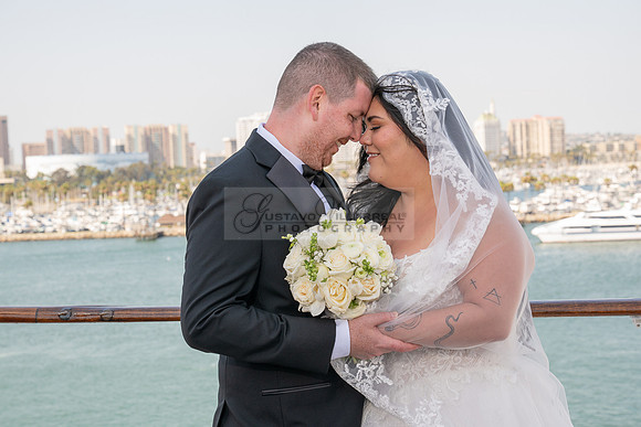 Ariel and Maricruz wedding ceremony, reception at The Queen Mary in Long Beach Ca, Gustavo Villarreal Photographer, videographer, 323-633-8283, www.gvphotoandvideo.com