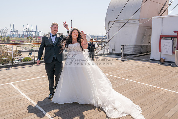 Ariel and Maricruz wedding ceremony, reception at The Queen Mary in Long Beach Ca, Gustavo Villarreal Photographer, videographer, 323-633-8283, www.gvphotoandvideo.com