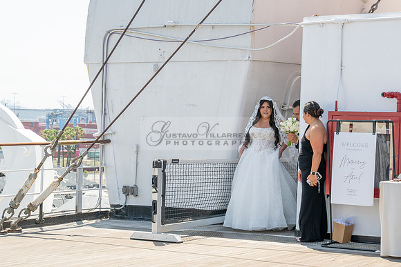 Ariel and Maricruz wedding ceremony, reception at The Queen Mary in Long Beach Ca, Gustavo Villarreal Photographer, videographer, 323-633-8283, www.gvphotoandvideo.com