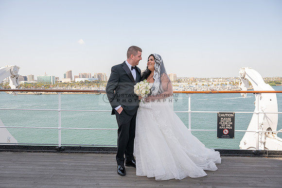 Ariel and Maricruz wedding ceremony, reception at The Queen Mary in Long Beach Ca, Gustavo Villarreal Photographer, videographer, 323-633-8283, www.gvphotoandvideo.com
