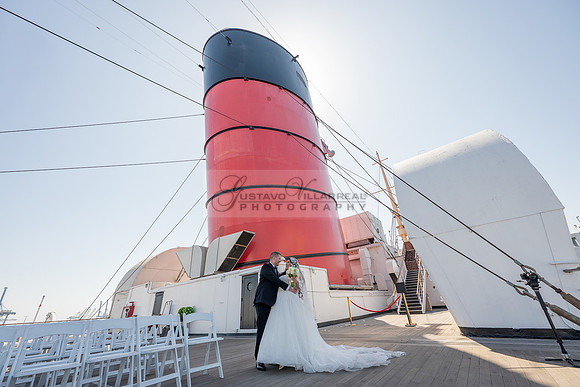 Ariel and Maricruz wedding ceremony, reception at The Queen Mary in Long Beach Ca, Gustavo Villarreal Photographer, videographer, 323-633-8283, www.gvphotoandvideo.com