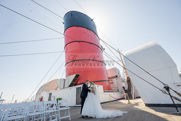 Ariel and Maricruz wedding ceremony, reception at The Queen Mary in Long Beach Ca, Gustavo Villarreal Photographer, videographer, 323-633-8283, www.gvphotoandvideo.com