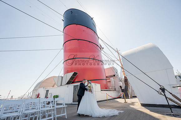 Ariel and Maricruz wedding ceremony, reception at The Queen Mary in Long Beach Ca, Gustavo Villarreal Photographer, videographer, 323-633-8283, www.gvphotoandvideo.com