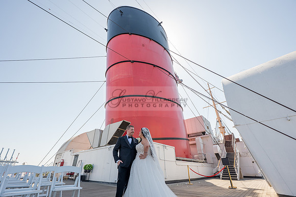 Ariel and Maricruz wedding ceremony, reception at The Queen Mary in Long Beach Ca, Gustavo Villarreal Photographer, videographer, 323-633-8283, www.gvphotoandvideo.com