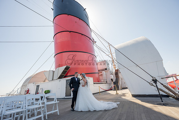 Ariel and Maricruz wedding ceremony, reception at The Queen Mary in Long Beach Ca, Gustavo Villarreal Photographer, videographer, 323-633-8283, www.gvphotoandvideo.com