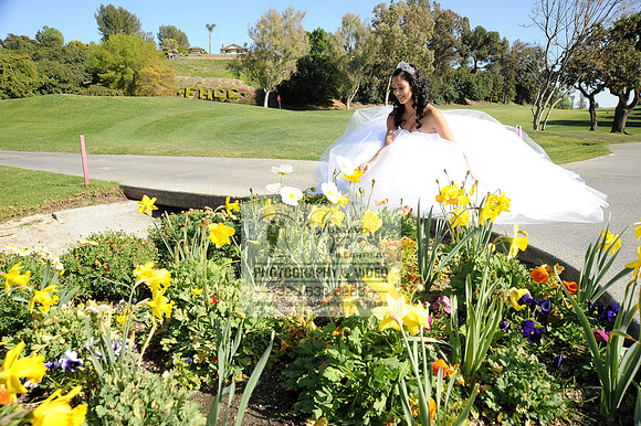 Mariah Quinceanera photoshoot, photographer, videographer, weddings, sweet 16 at Friendly Hills Country Club in Whittier Ca. 323-633-8283