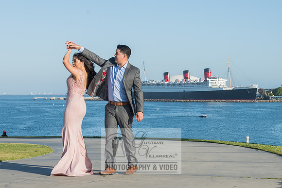Alejandro and Monique engagement photos at Long beach Harbor Lighthouse, 323-633-8283, www.gustavovillarreal.com