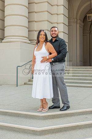 Lupe and Gustavo wedding engagement photo session at Pasadena City Hall in Pasadena California by Gustavo Villarreal Photographer, videographer, 323-633-8283, www.gvphotoandvideo.com