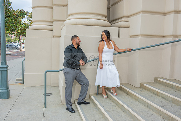 Lupe and Gustavo wedding engagement photo session at Pasadena City Hall in Pasadena California by Gustavo Villarreal Photographer, videographer, 323-633-8283, www.gvphotoandvideo.com