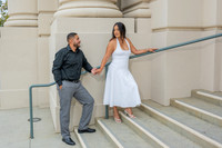 Lupe and Gustavo wedding engagement photo session at Pasadena City Hall in Pasadena California by Gustavo Villarreal Photographer, videographer, 323-633-8283, www.gvphotoandvideo.com