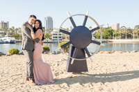 Alejandro and Monique engagement photos at Long beach Harbor Lighthouse, 323-633-8283, www.gustavovillarreal.com