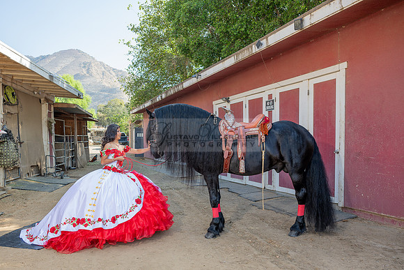 Sabrina Ai Crescencio quinceanera photoshoot photo, video en caballos, Duarte Ca, 323-633-8283, www.gvphotoandvideo.com
