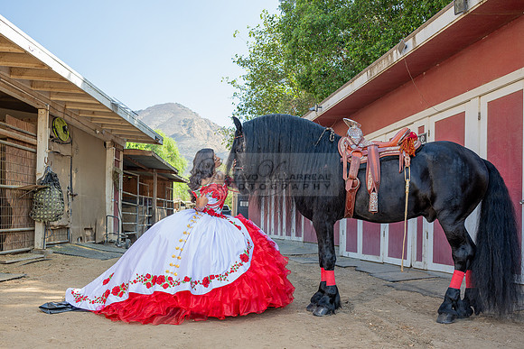 Sabrina Ai Crescencio quinceanera photoshoot photo, video en caballos, Duarte Ca, 323-633-8283, www.gvphotoandvideo.com