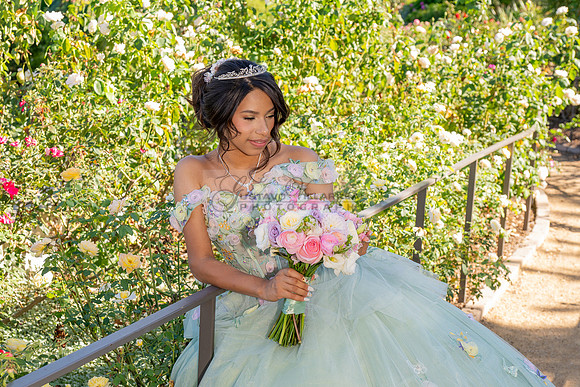 Emma Gutierrez quinceanera photo shoot, videos at South Coast Botanic Garden in Palos Verdes States Ca by Gustavo Villarreal Photography, 323-633-8283, www.gvphotoandvideo.com