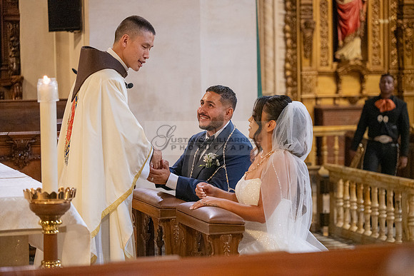 Gustavo and Lupe wedding ceremony at San Vincent Catholic Church