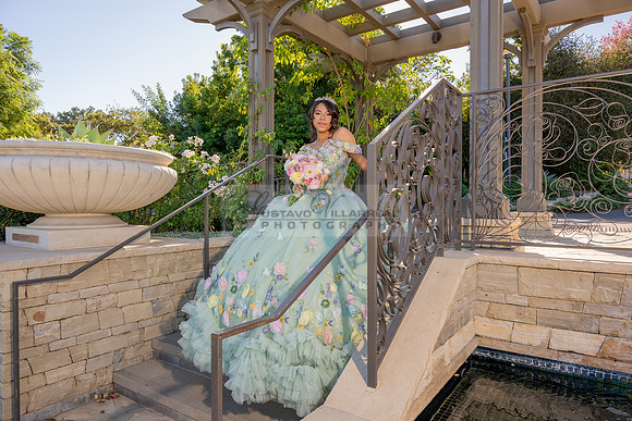 Emma Gutierrez quinceanera photo shoot, videos at South Coast Botanic Garden in Palos Verdes States Ca by Gustavo Villarreal Photography, 323-633-8283, www.gvphotoandvideo.com