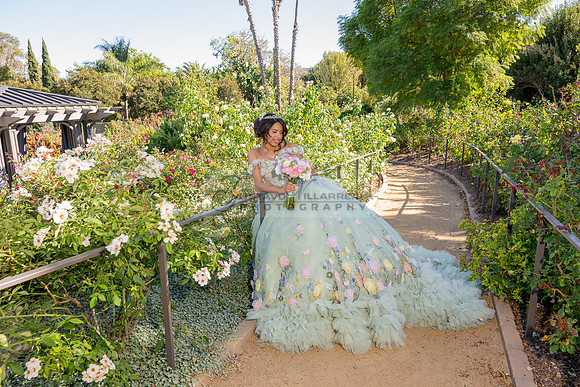 Emma Gutierrez quinceanera photo shoot, videos at South Coast Botanic Garden in Palos Verdes States Ca by Gustavo Villarreal Photography, 323-633-8283, www.gvphotoandvideo.com