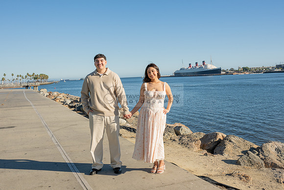 Christopher and Andrea engagement, wedding, photos at Lions Lighthouse in Long Beach California, photographs, images by Gustavo Villarreal photography, 323-633-8283, www.gvphotoandvideo.com