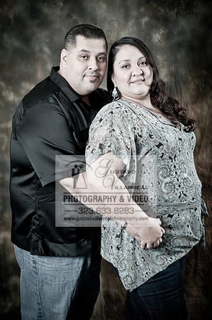 Engagement photography in Montebello Studios, Los Angeles, Orang