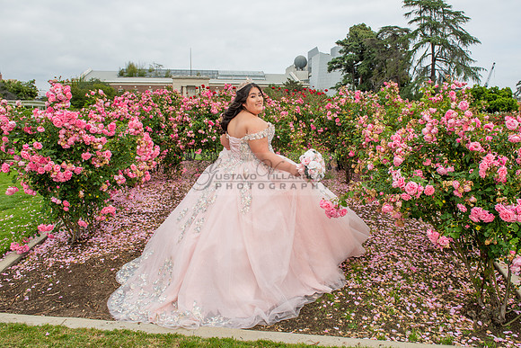 Guadalupe quinceanera photo session at Expo Center, Exposition Park Rose Garden in Los Angeles Ca by Gustavo Villarreal Photography, 323-633-8283, www.gvphotoandvideo.com
