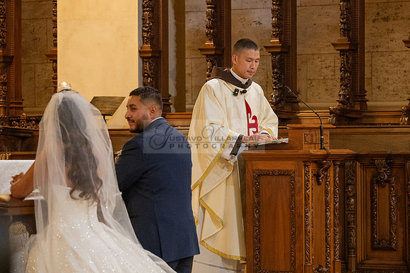 Gustavo and Lupe wedding ceremony at San Vincent Catholic Church