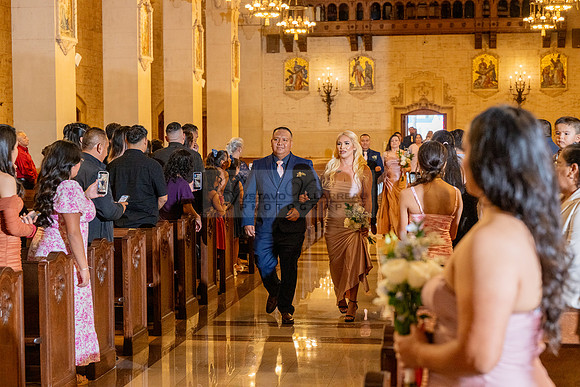 Gustavo and Lupe wedding ceremony at San Vincent Catholic Church