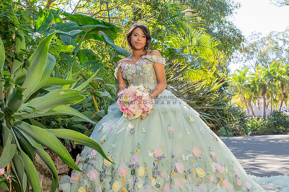Emma Gutierrez quinceanera photo shoot, videos at South Coast Bo