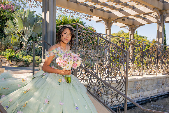 Emma Gutierrez quinceanera photo shoot, videos at South Coast Botanic Garden in Palos Verdes States Ca by Gustavo Villarreal Photography, 323-633-8283, www.gvphotoandvideo.com