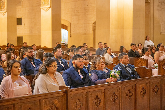 Gustavo and Lupe wedding ceremony at San Vincent Catholic Church