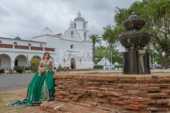Quinceaneras photoshoot, photographer, videographer at San Luis Rey Mission in Oceanside Ca. 323-633-8283 www.gvphotoandvideo.com