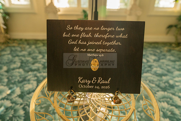 Karina and Raul Wedding celebration, ceremony, reception at The