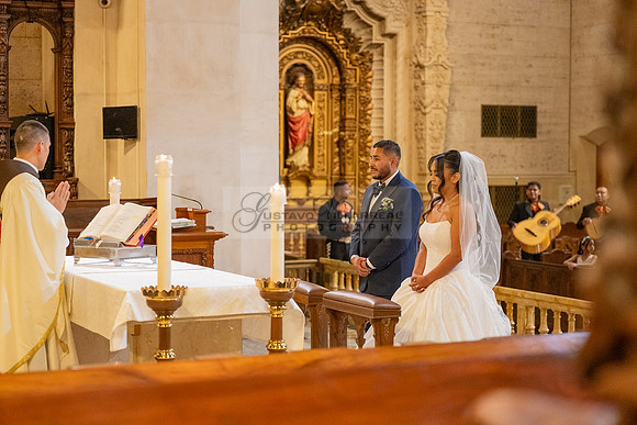 Gustavo and Lupe wedding ceremony at San Vincent Catholic Church