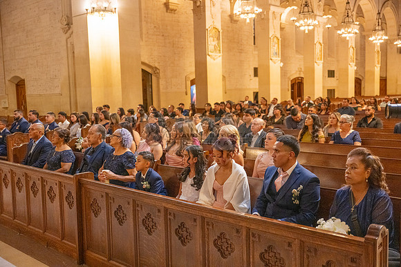 Gustavo and Lupe wedding ceremony at San Vincent Catholic Church