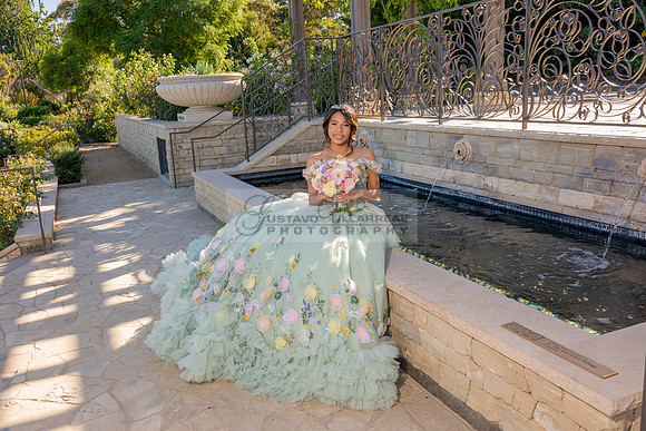 Emma Gutierrez quinceanera photo shoot, videos at South Coast Botanic Garden in Palos Verdes States Ca by Gustavo Villarreal Photography, 323-633-8283, www.gvphotoandvideo.com