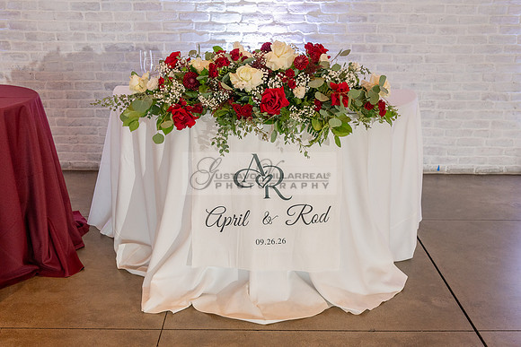 April and Rod wedding ceremony, reception, celebration at The Co