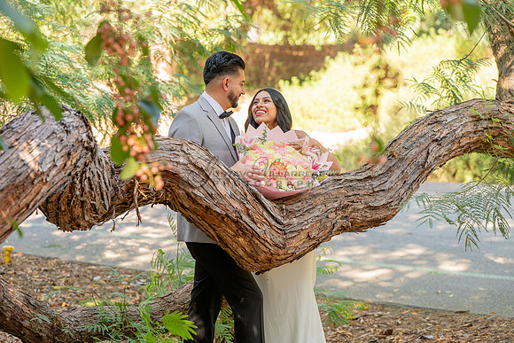 Erick and Yomira wedding, engagement photos at Los Angeles Arboretum & Botanic Garden in Arcadia Ca, images by Gustavo Villarreal Photography, 323-633-8283, www.gvphotoandvideo.com