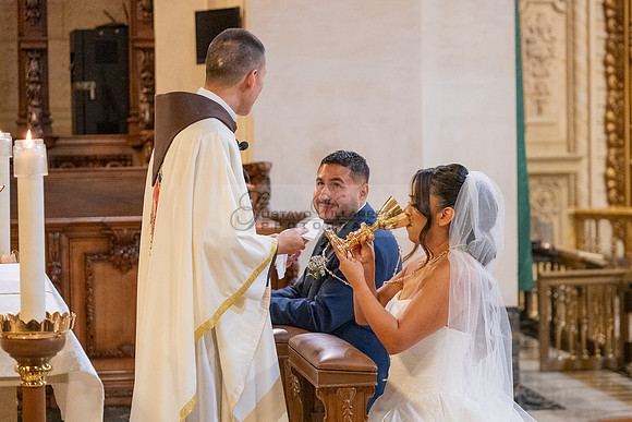 Gustavo and Lupe wedding ceremony at San Vincent Catholic Church