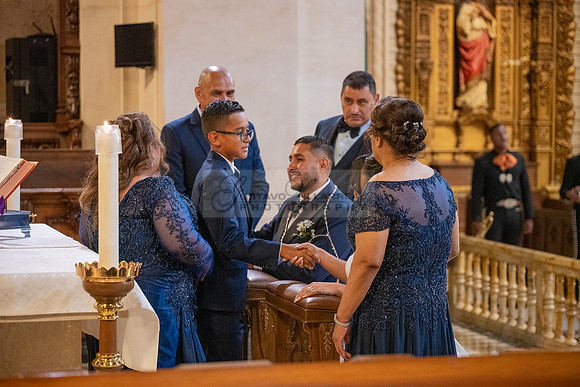 Gustavo and Lupe wedding ceremony at San Vincent Catholic Church