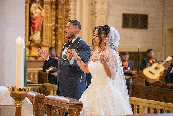 Gustavo and Lupe wedding ceremony at San Vincent Catholic Church