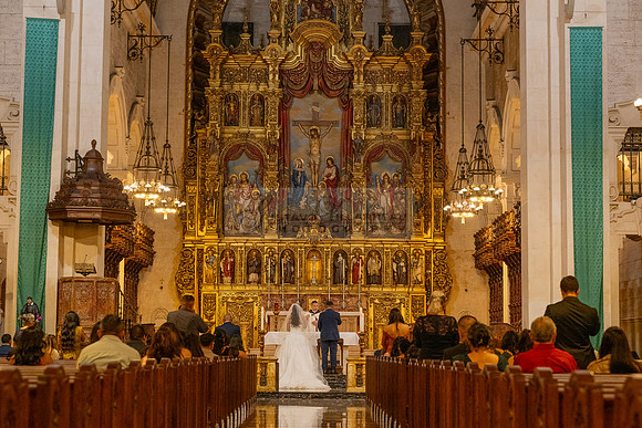 Gustavo and Lupe wedding ceremony at San Vincent Catholic Church