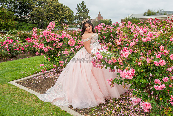 Guadalupe quinceanera photo session at Expo Center, Exposition Park Rose Garden in Los Angeles Ca by Gustavo Villarreal Photography, 323-633-8283, www.gvphotoandvideo.com