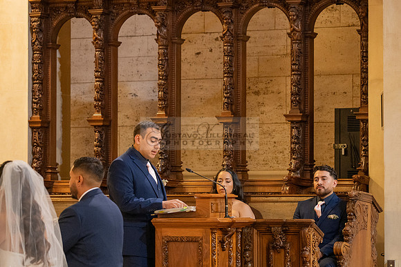 Gustavo and Lupe wedding ceremony at San Vincent Catholic Church