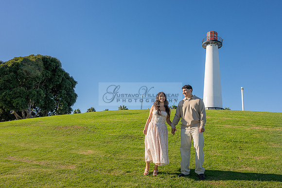 Christopher and Andrea engagement, wedding, photos at Lions Lighthouse in Long Beach California, photographs, images by Gustavo Villarreal photography, 323-633-8283, www.gvphotoandvideo.com