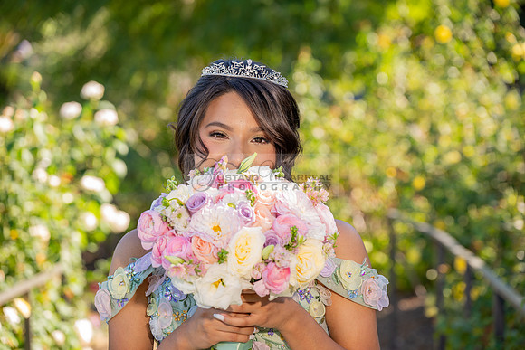 Emma Gutierrez quinceanera photo shoot, videos at South Coast Botanic Garden in Palos Verdes States Ca by Gustavo Villarreal Photography, 323-633-8283, www.gvphotoandvideo.com
