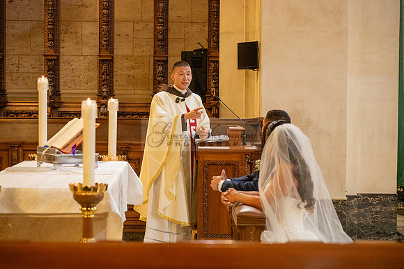 Gustavo and Lupe wedding ceremony at San Vincent Catholic Church